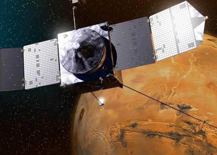 Mars'a gönderilen MAVEN'den sinyal kesildi 1 Mars’a gönderilen MAVEN’den sinyal kesildi