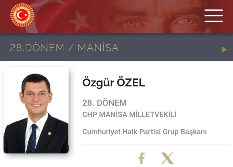 Özgür Özel’in TBMM unvanı değişti